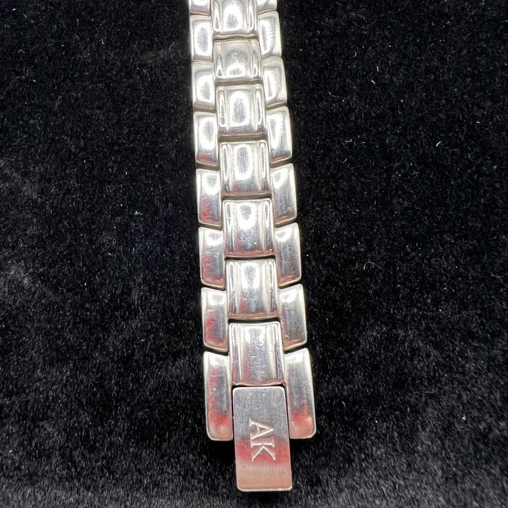 Anne Klein Silver Tone Bracelet Watch Date Display Needs Battery